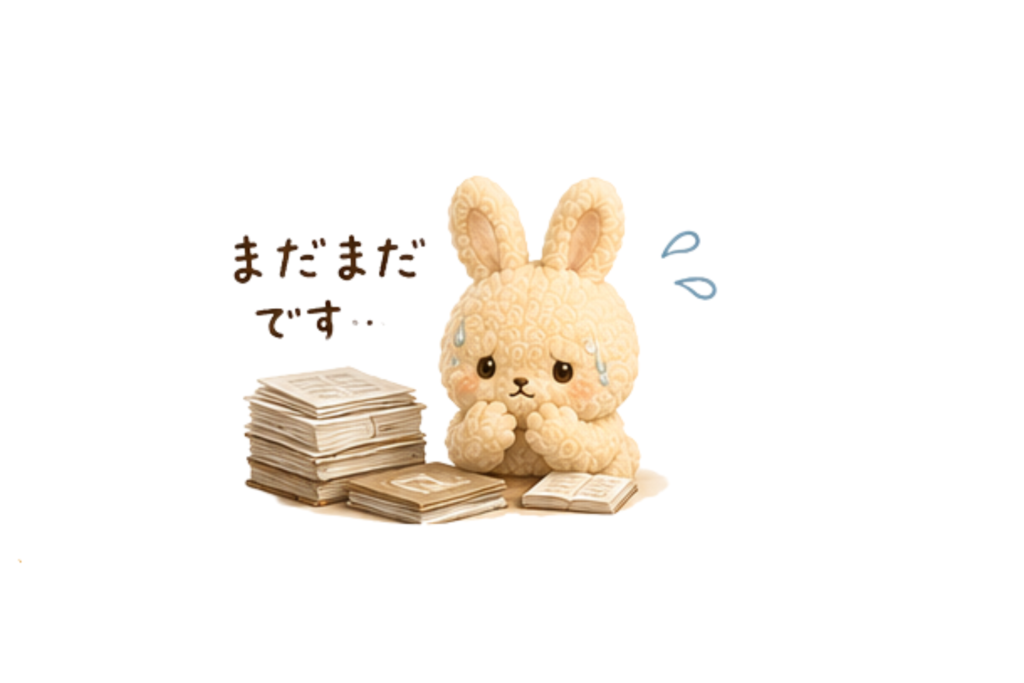 焦っているうさぎさん