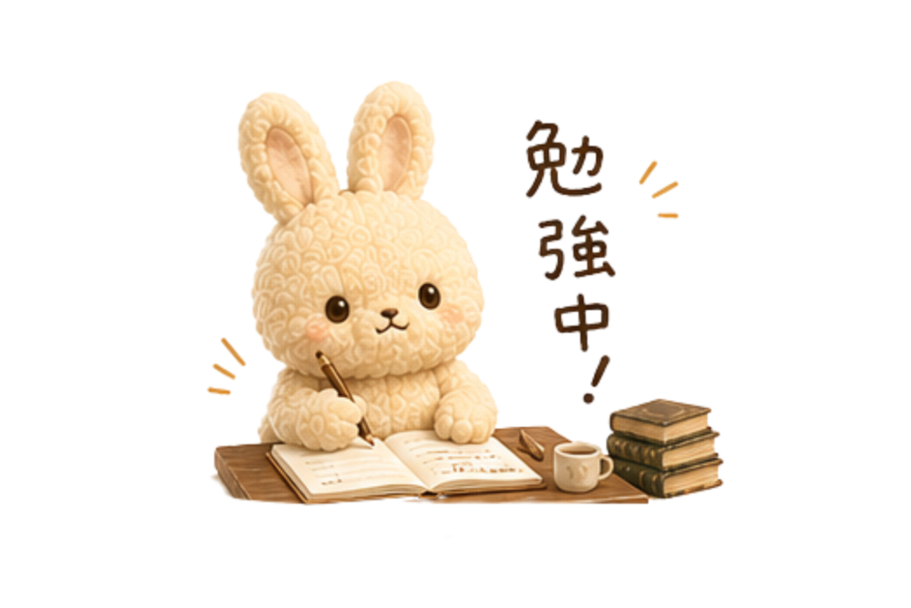勉強中のうさぎさん