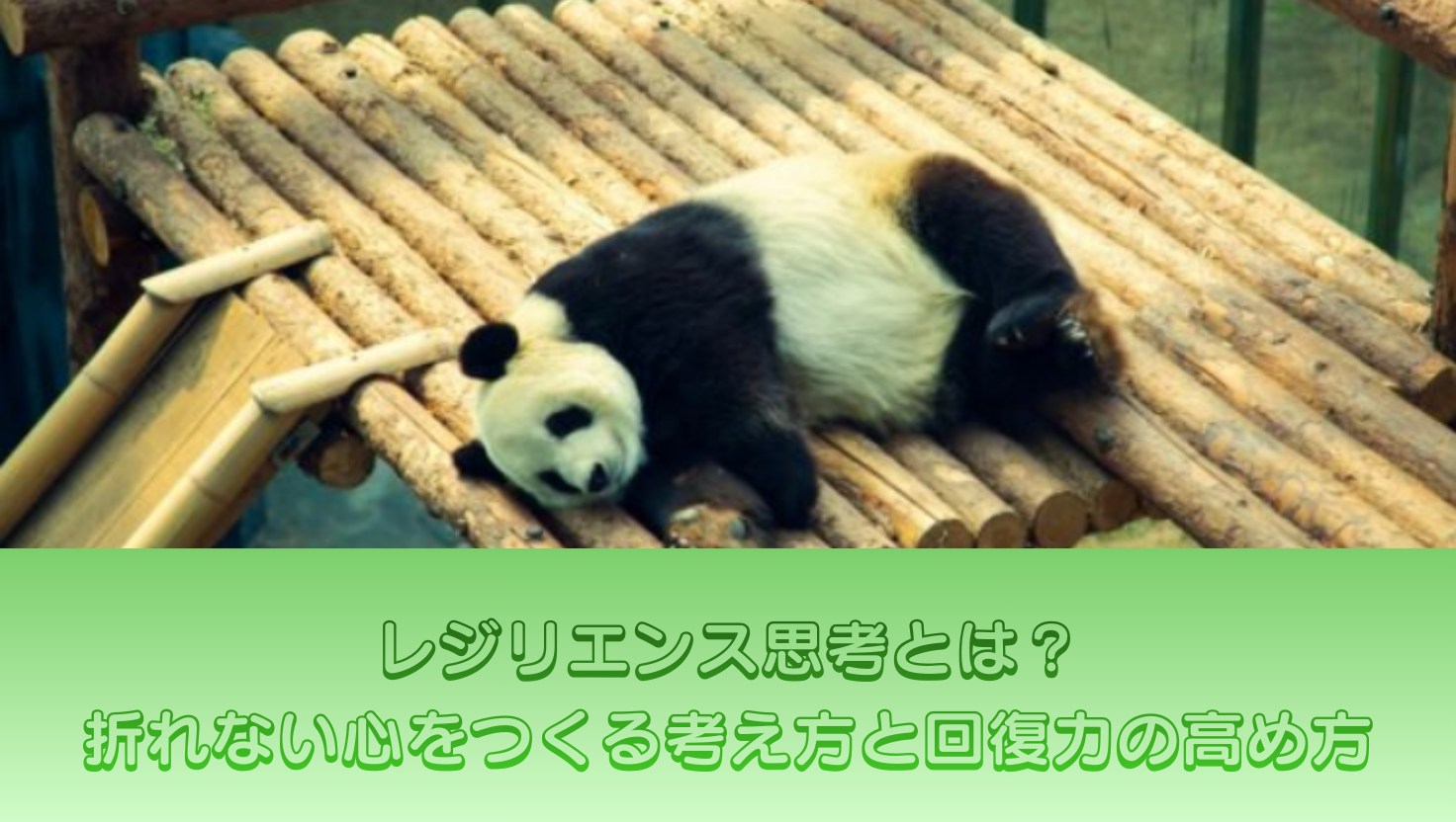 レジリエンス思考とは？折れない心をつくる考え方と回復力の高め方のタイトル画像