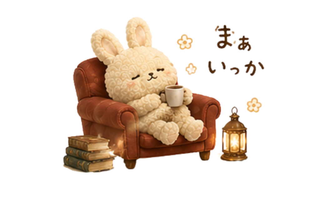 なんとかなると考えているうさぎさん