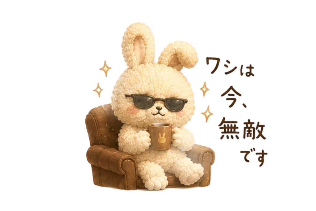 自己肯定感が高まっているうさぎさん