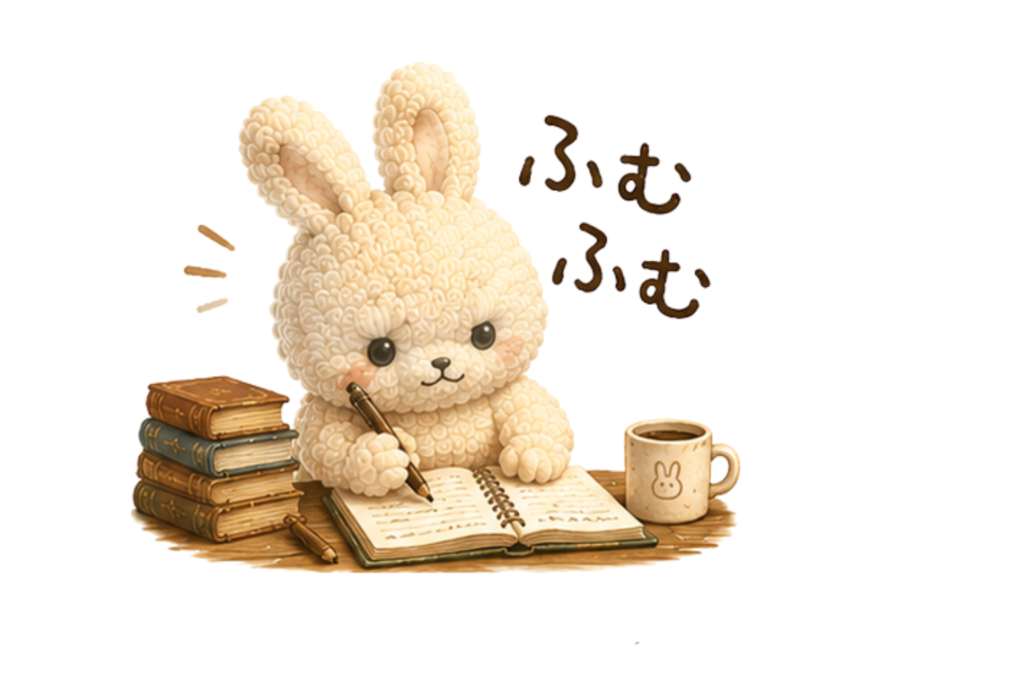 脳を整理するために書き出しているうさぎさん