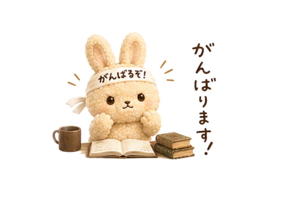 頑張るうさぎさん