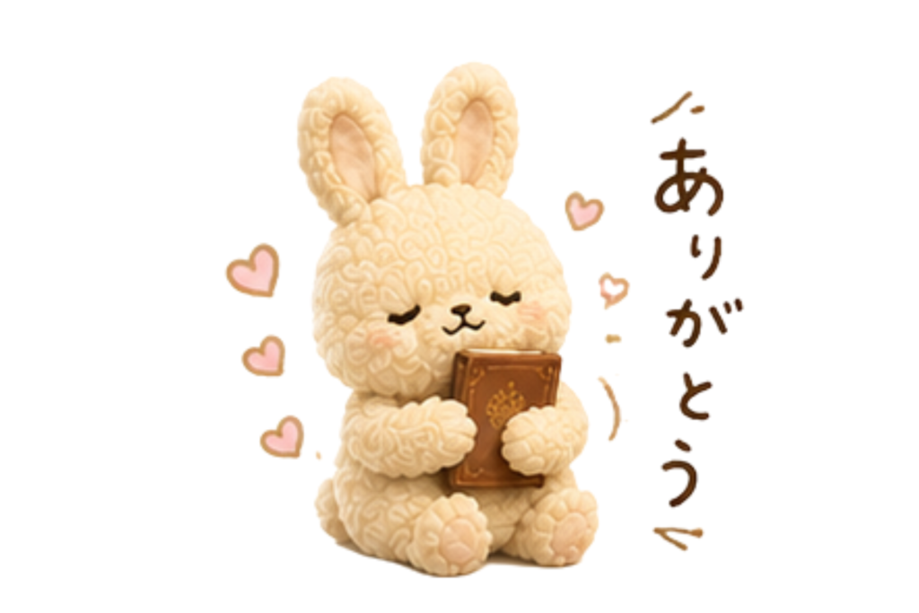 感謝の気持ちを伝えるうさぎさん